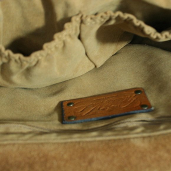 Patricia Nash Brown Italian Pebble Leather Crossbody Saddle Bag w/ Rivets VGC - Picture 11 of 14